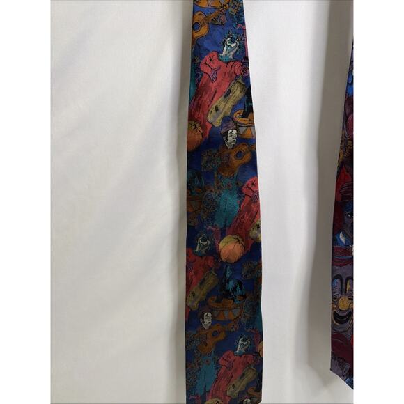 Lot Of 3 MBP Neck Ties Circus Clowns 100% Silk - Picture 3 of 14
